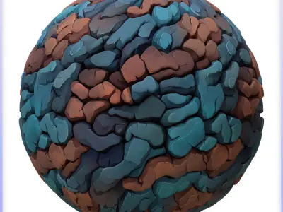 Stylized Stone Floor Seamless Texture Texture 24