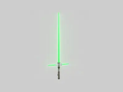 Star Wars Lightsaber Crossguard 04 Green - SciFi Weapon Low-poly 3D model