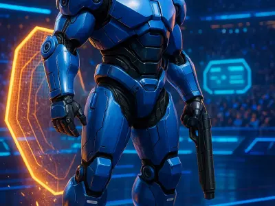 ROBOT POLICE Low-poly 3D model