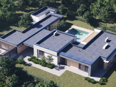 Exterior House Scene 3D model shop