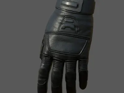 Gloves protection lather military combat soldier armor scifi  Low-poly 3D model