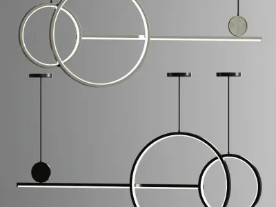 LED Chandelier Pendant Light 3D model
