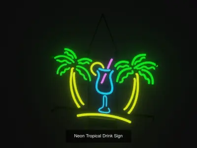 Neon Signs 3D Model Pack
