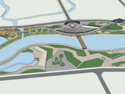 Sketchup Plaza siteplan 206 3D model