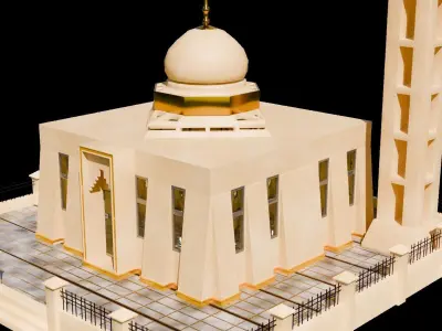 Sarwar Masjid 01 Low-poly 3D model