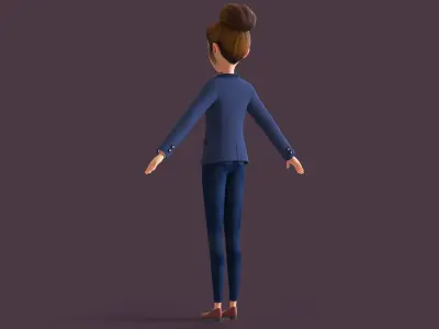  CARTOON MOTHER 3 - Rigged WOMAN 