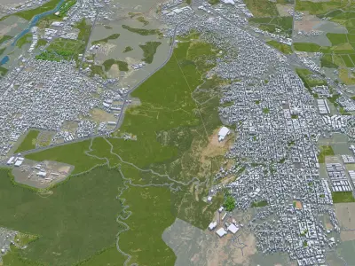 Cucuta North Santander Colombia 20km Low-poly 3D model
