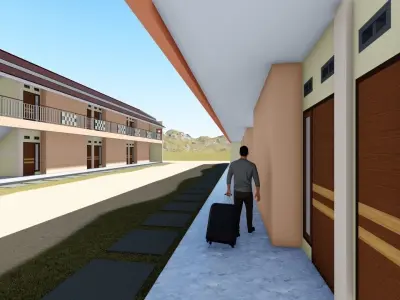 Boarding House 01 use at Indonesia 3D model