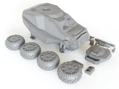 Sci fi Gothic Storm Vehicle 3D print model