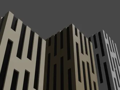 Low Poly Buildings Low-poly 3D model purchase