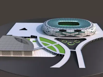 Education City Stadium 3D model