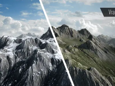 Mountain Snow Low-poly 3D model