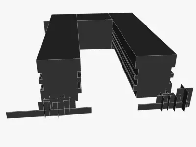 King Tide Beachfront Apartments Low-poly 3D model