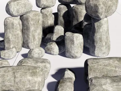 Stone collection decor exterior 3D model