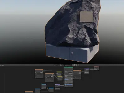 Memorial stone Scan Low-poly 3D model