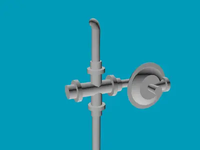 Gas regulator Low-poly 3D model