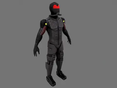 Mars Soldier Modern Sci fi 3D model