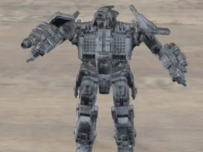 Freddy Axehand Combat Mecha  3D print model