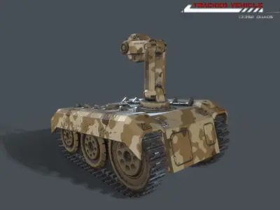 Tracked Vehicle Low-poly 3D model