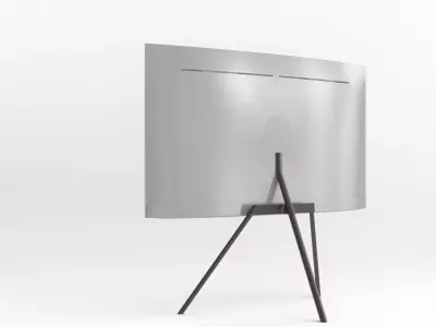 55 QLED TV with Studio Stand Free 3D model