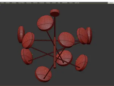 Perla Chandelier 10 Low-poly 3D model