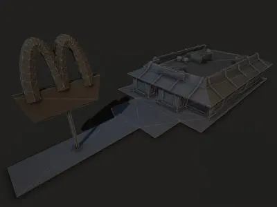 McDonalds Restaurant Low-poly 3D model