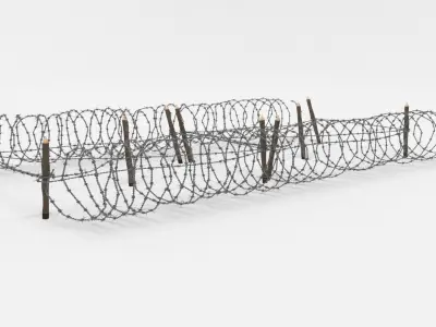 Barb Wire Obstacle 3D model