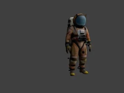 Detailed Space Exploration Suit - Astronaut Model 3D model