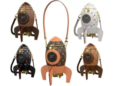 Louis Vuitton Rocket Shuttle Wallet Bag Low-poly 3D model