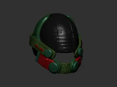 helmet high poly sculpt 3d printable  3D model 166