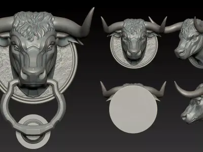 Bull Door 3D print model