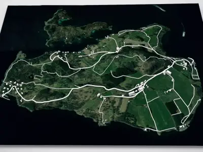 Island Nord Hidle Norway 3D model