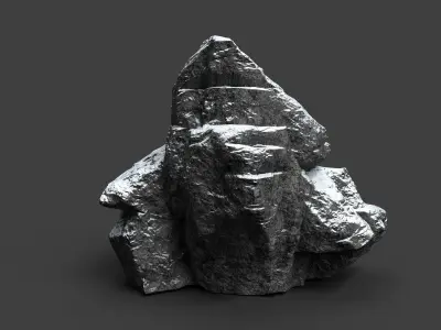 Snowy Rock 4-4 Low-poly 3D model
