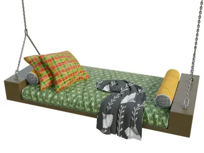 Exterior Day Bed Porch Swing 3D model
