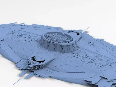 Sci-Fi City dystopia City Ruin Tech 9  3D model