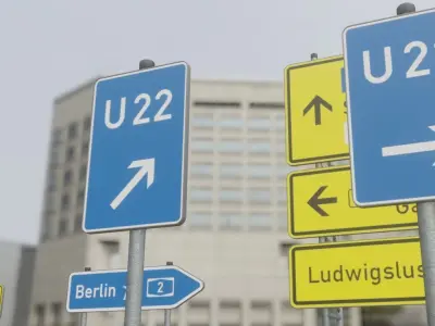 German Traffic Signs Package 1 Low-poly 3D model