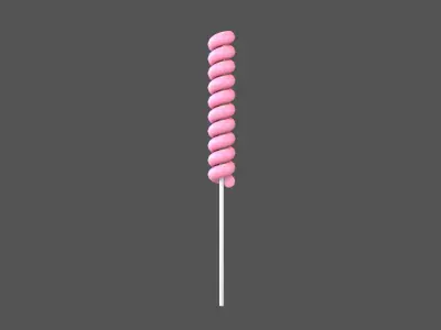 Twist Lollipop v1 003 Low-poly 3D model