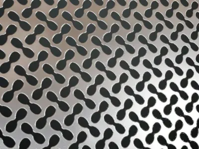 Silver Metal Grill Transparent PBR Seamless Texture 2