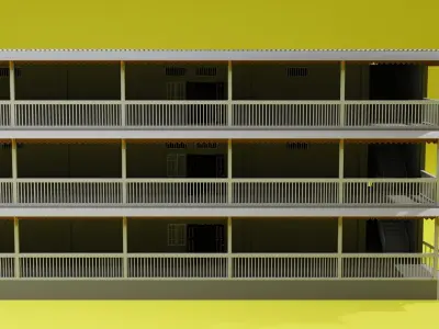 Slum Area Building Low-poly 3D model