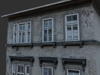 Ultra realistic house building Low-poly 3D model