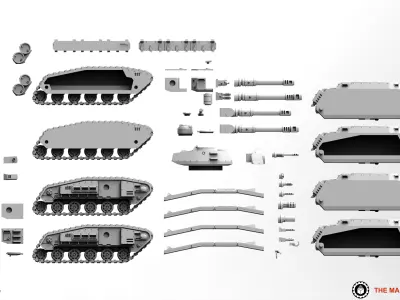 Universal Guard - Medium Battle Tank 3D print model