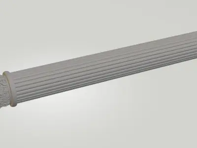 Artcam 3D piller relief 3D model