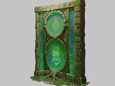 Ancient Column Low-poly 3D model shop