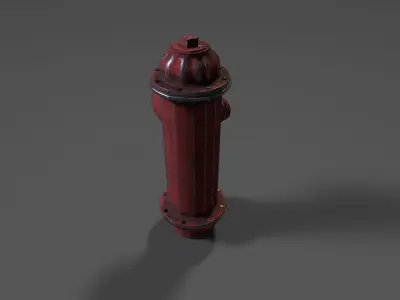 Fire Hydrant Low-poly 3D model 25