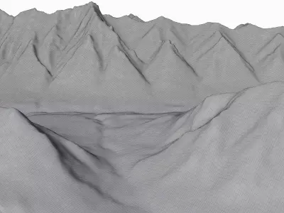 Mount rundle 3d terrain model Low-poly 3D model