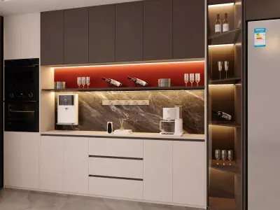 Wine cabinet Rack Cellar 3D model