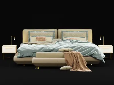 Modern bed 13 3D model
