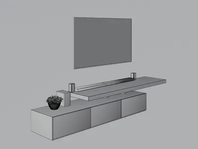 TV unit 3D model