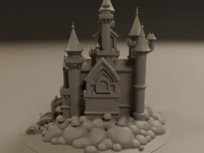medieval castle 3D print model purchase