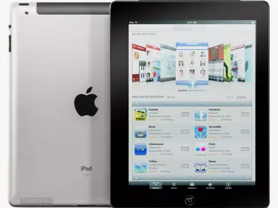 Apple iPad 2 3G tablet Low-poly 3D model